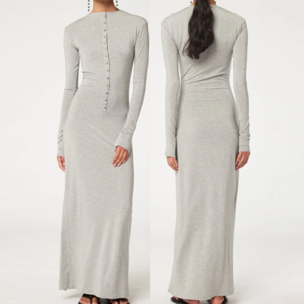 THE LINE BY K LETICIA DRESS HEATHER GREY SIZE MEDIUM NWT